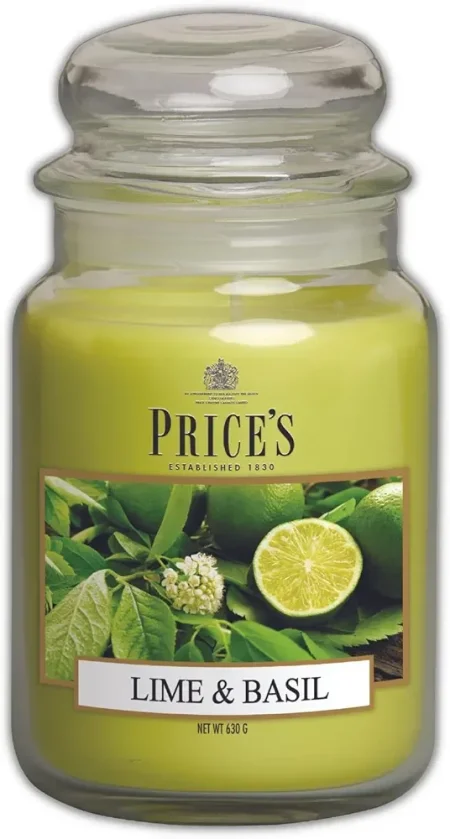 Price's - Lime & Basil Large Jar Candle
